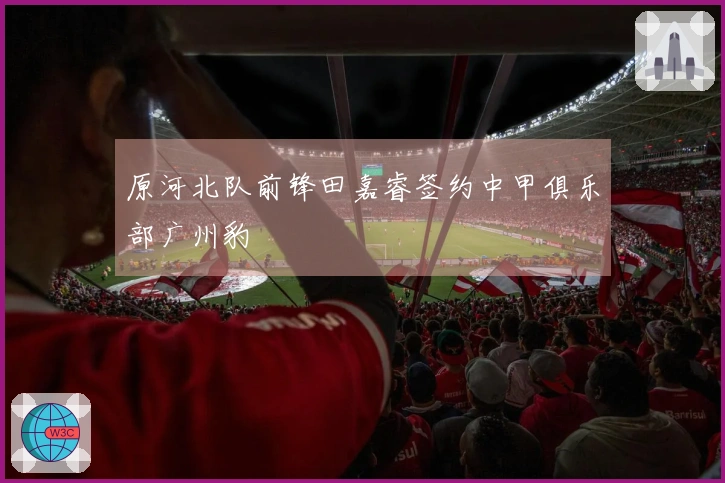 原河北队前锋田嘉睿签约中甲俱乐部广州豹